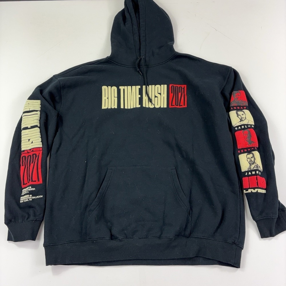 Big Time Rush Beimar Hoodie Sweatshirt Mens 2XL Black 2021 Tour Concert Merch